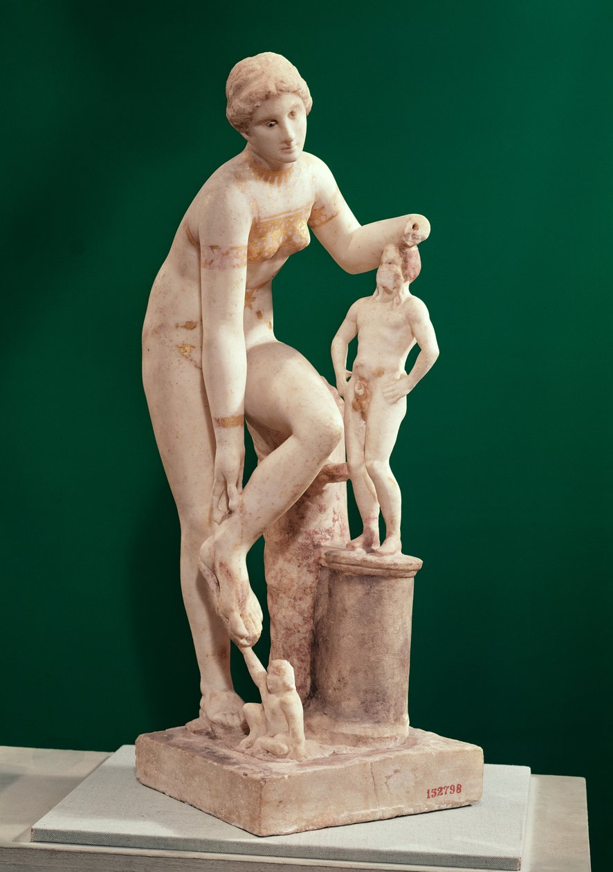 Statuette der Venus mit Priapus (Marmor) von Roman