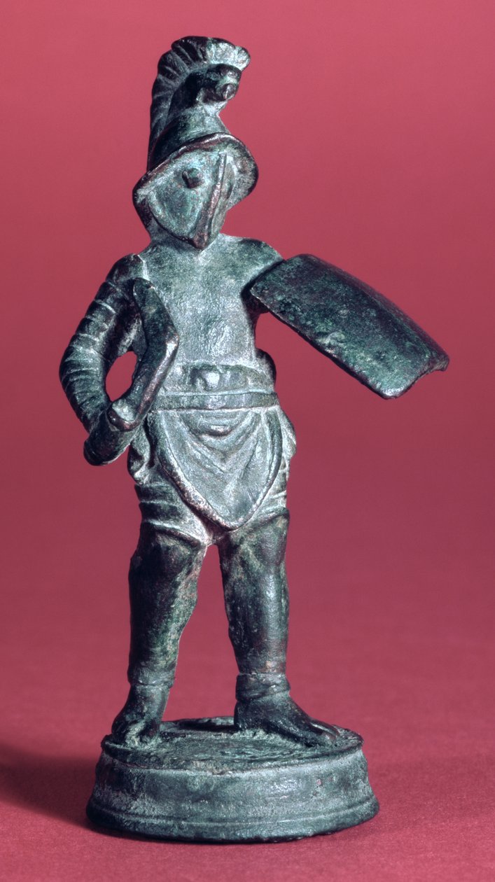 Statuette eines Gladiators (Bronze) von Roman