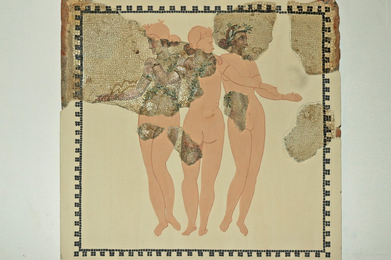 Die drei Grazien (Mosaik) von Roman