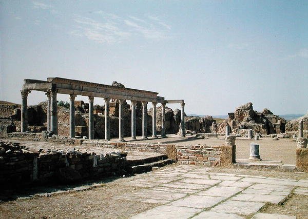 Blick auf die Palaestra Petronii, erbaut von Petronius Felix im Jahr 225 n. Chr. von Roman