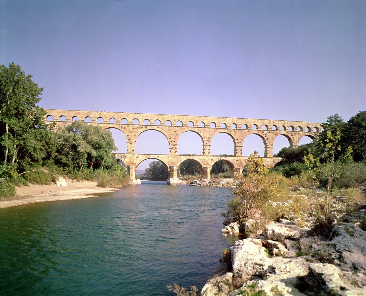 Ansicht des Aquädukts, gebaut ca. 19 v. Chr. von Roman