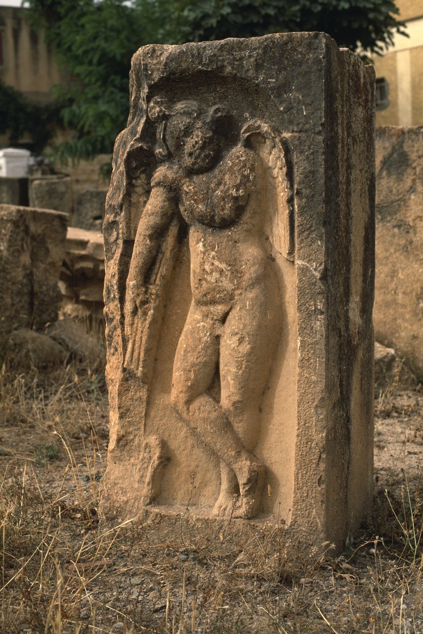 Stele mit einer geflügelten Figur von Roman Imperial Period