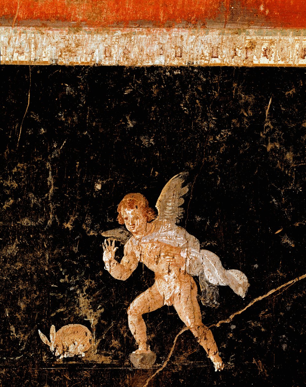 Amor jagt einen Hasen (Fresko) von Roman