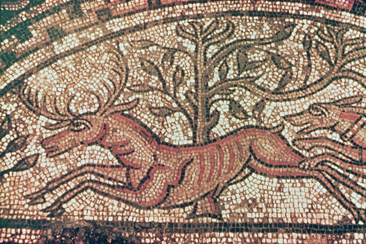 Hinton St. Mary Mosaik (Detail) ca. 350 n. Chr. von Roman