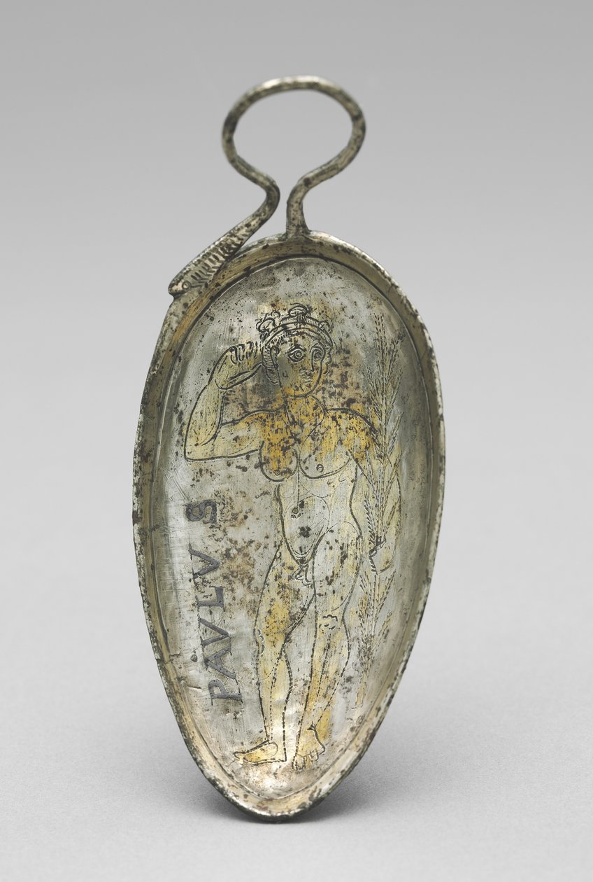 Löffel mit dem heiligen Paulus als Athlet, 350-400 von Roman