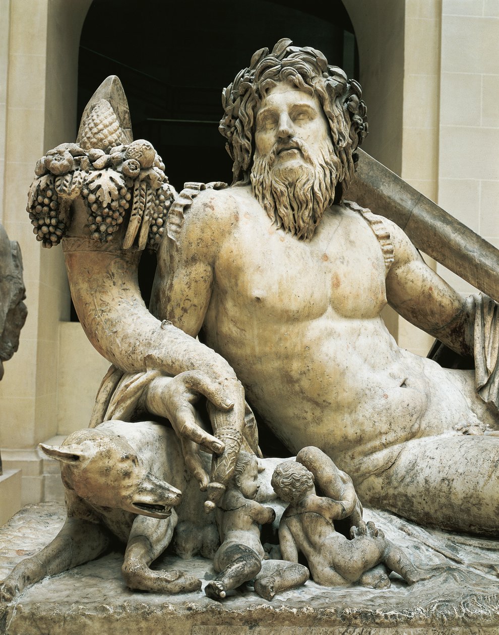 Statue, die den Fluss Tiber darstellt von Roman