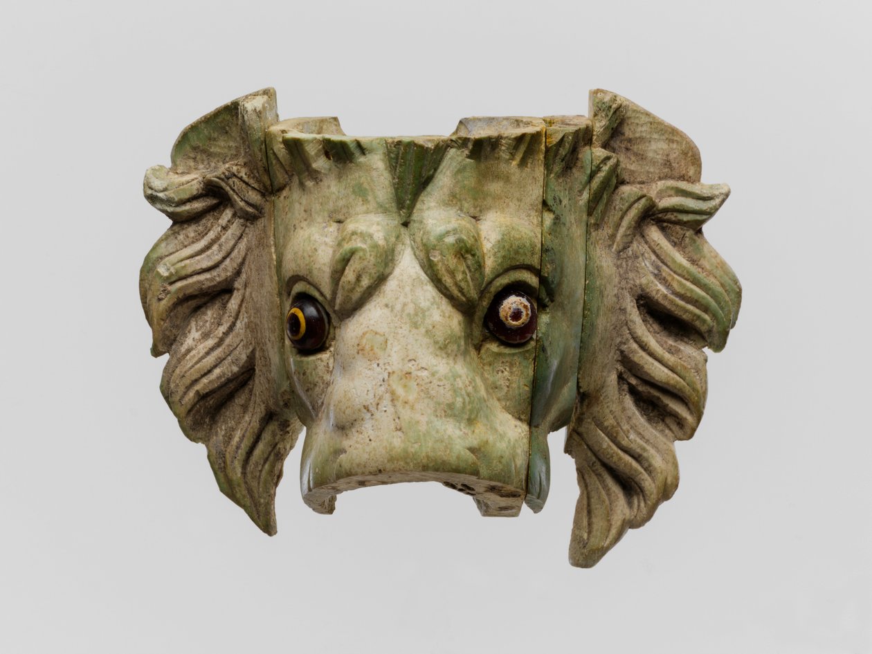 Löwenkopfprotome mit Glaseyes von Roman Imperial Period