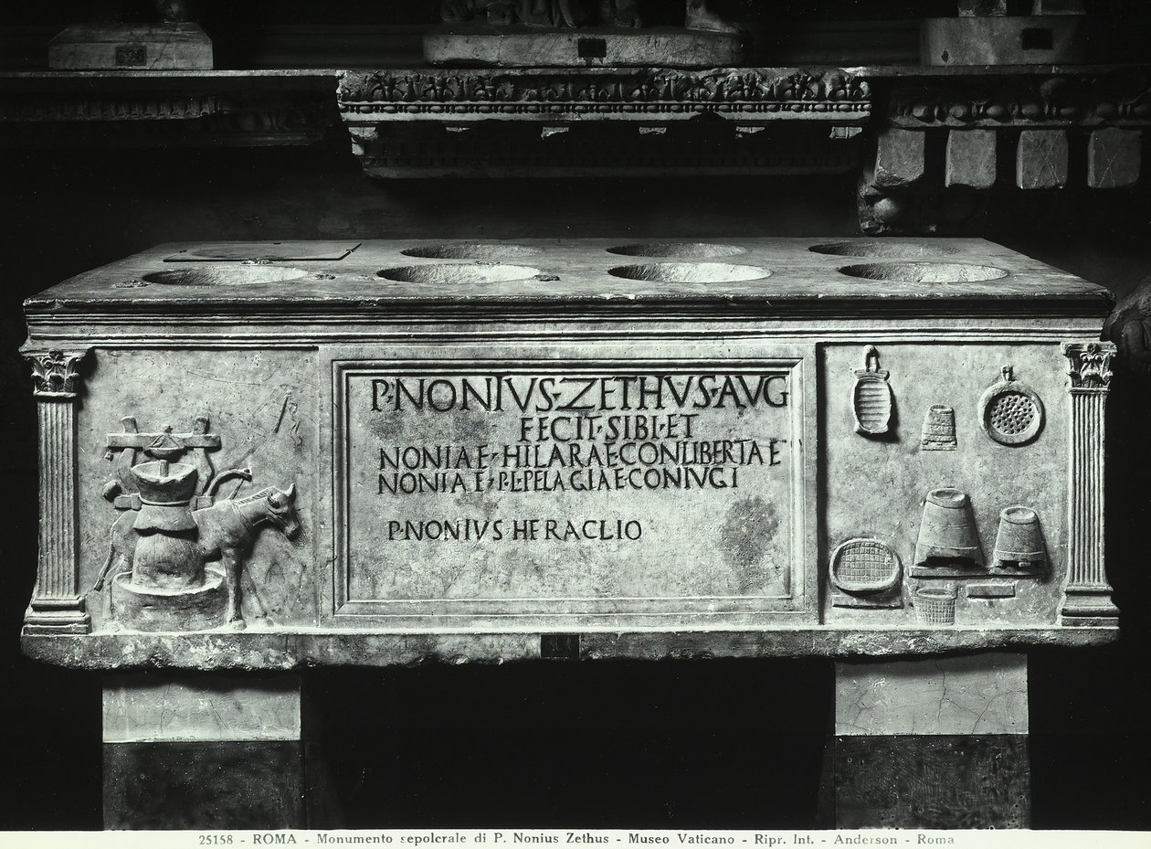 Sarkophag des Nonius Zethus (Marmor) von Roman Roman