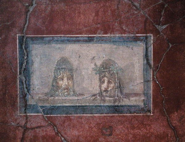 Zwei Theatermasken von Roman Roman