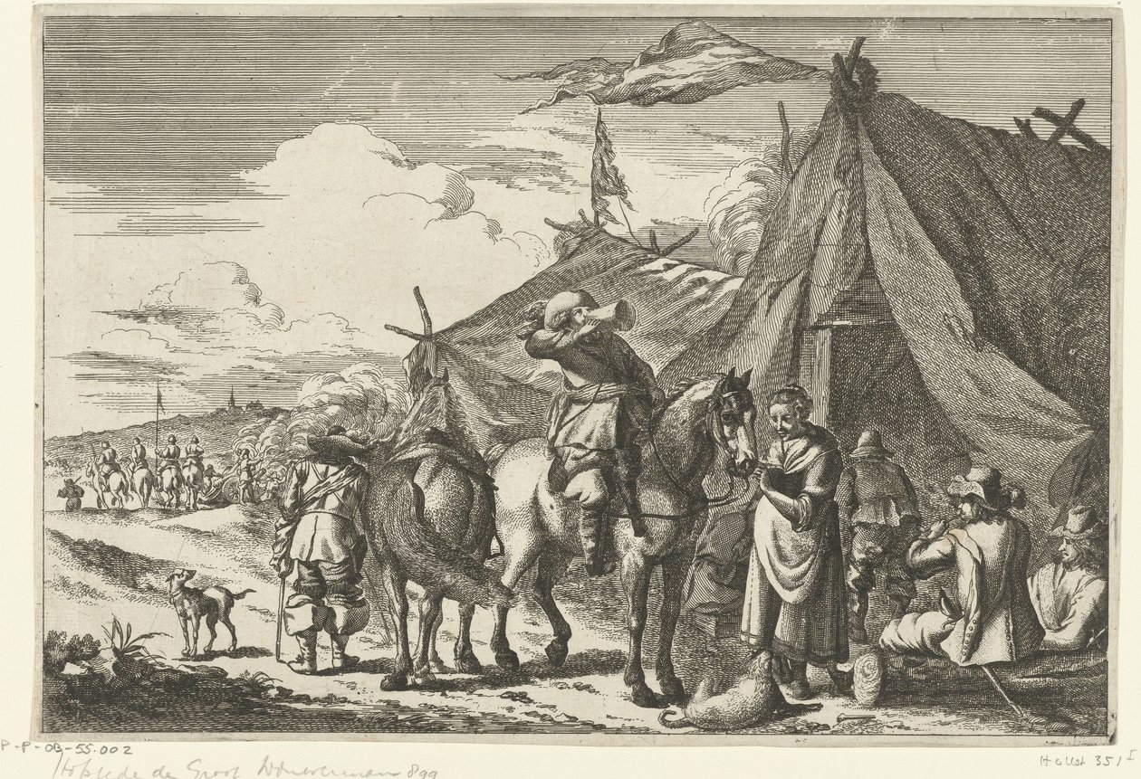 Reiter ruhen bei Zelten von Romeyn de Hooghe (rejected attribution)