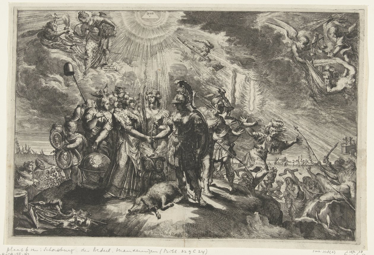 Niederlande schließen ewigen Frieden mit England von Romeyn de Hooghe