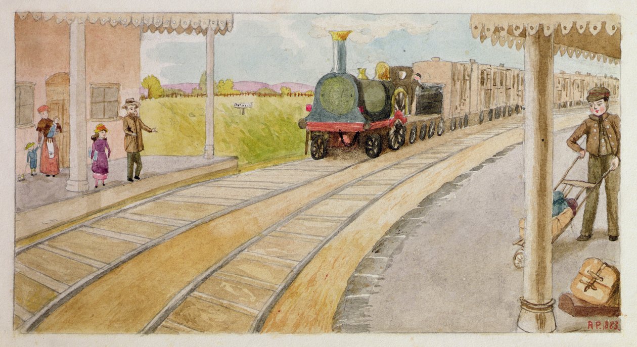 Den Zug erwischen, Addiscombe, 1883 von Rosa Clementina Petherick