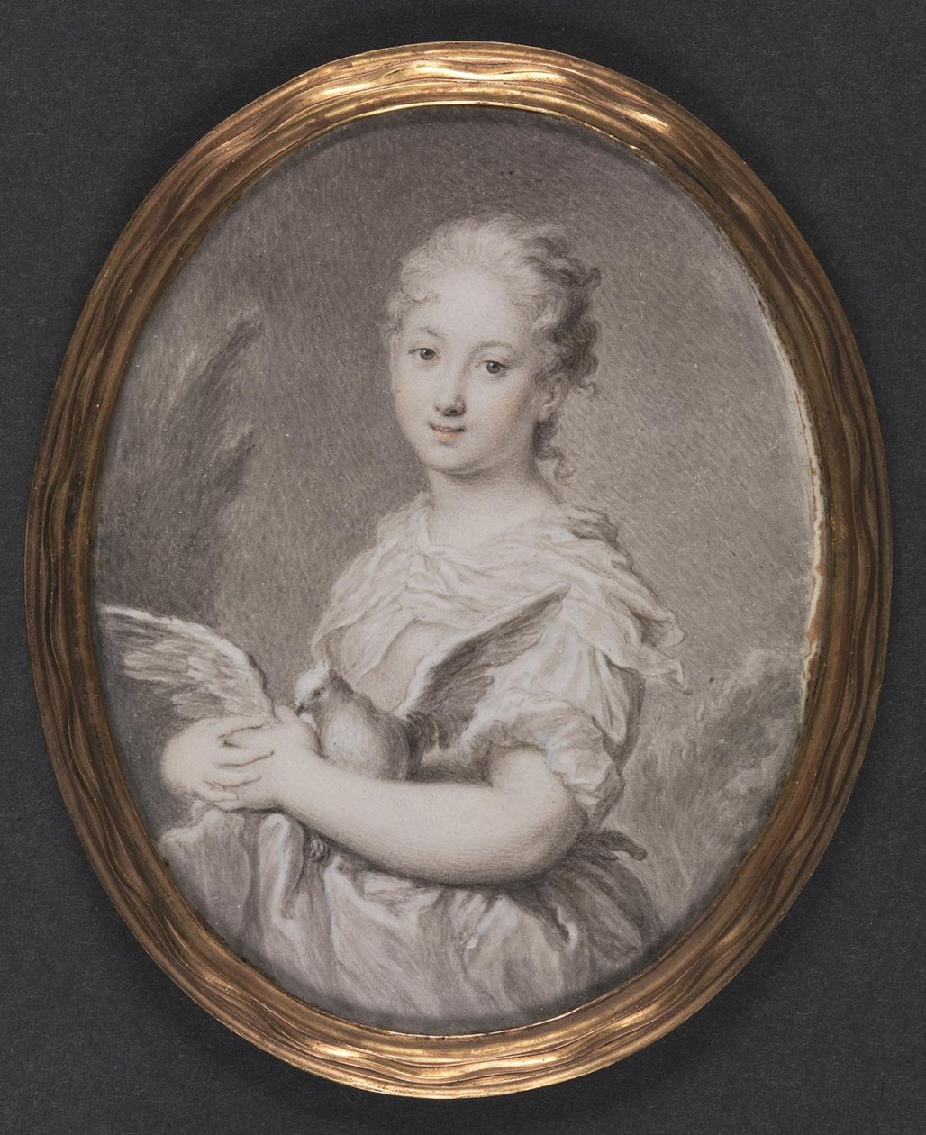 Keuschheit. Ein junges Mädchen mit einer Taube von Rosalba Carriera