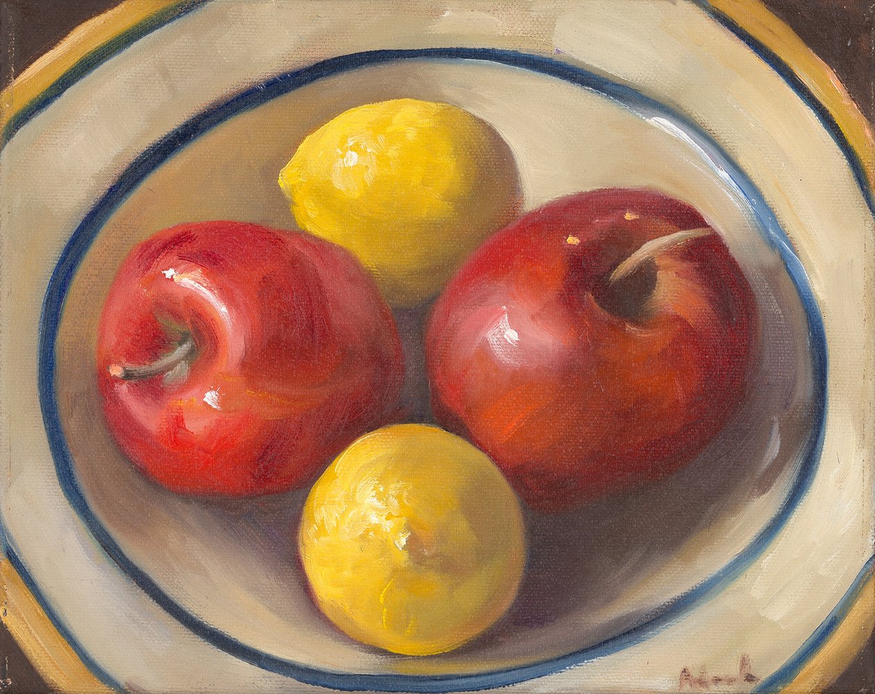 Äpfel und Zitronen, 2016 von Rosemarie Adcock