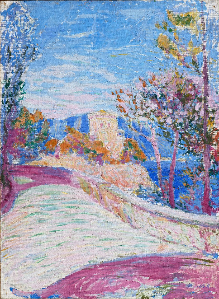 Straße und Bäume, ca. 1915-18 von Rubaldo Merello