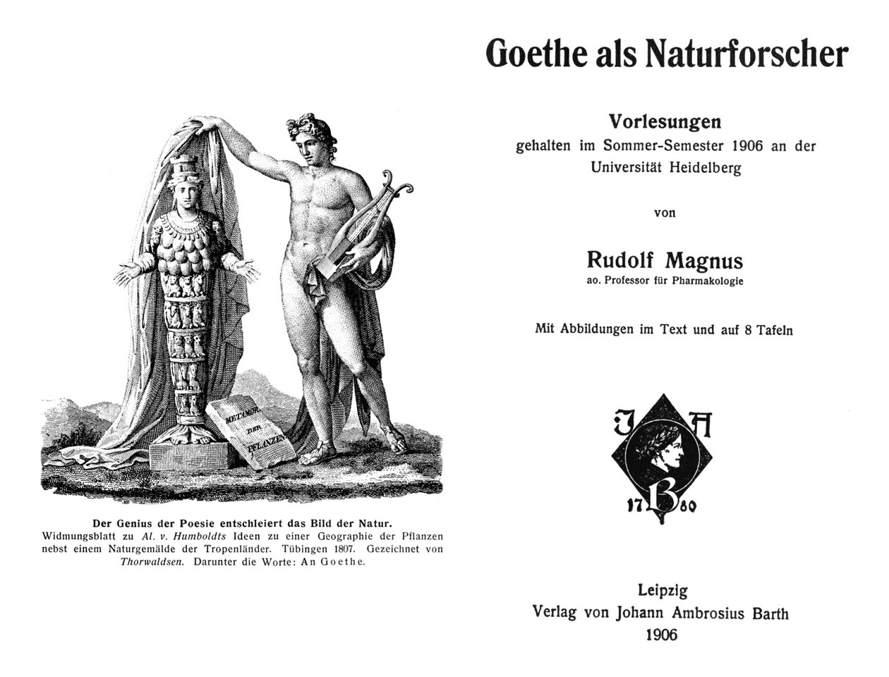 Frontispiz und Titelseite von Rudolf Magnus