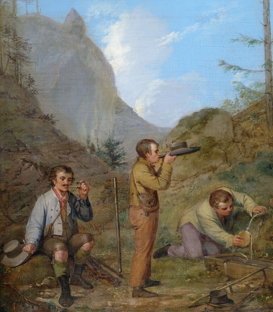 Herren Purgstall bei der Rast von Rudolf Swoboda der Ältere