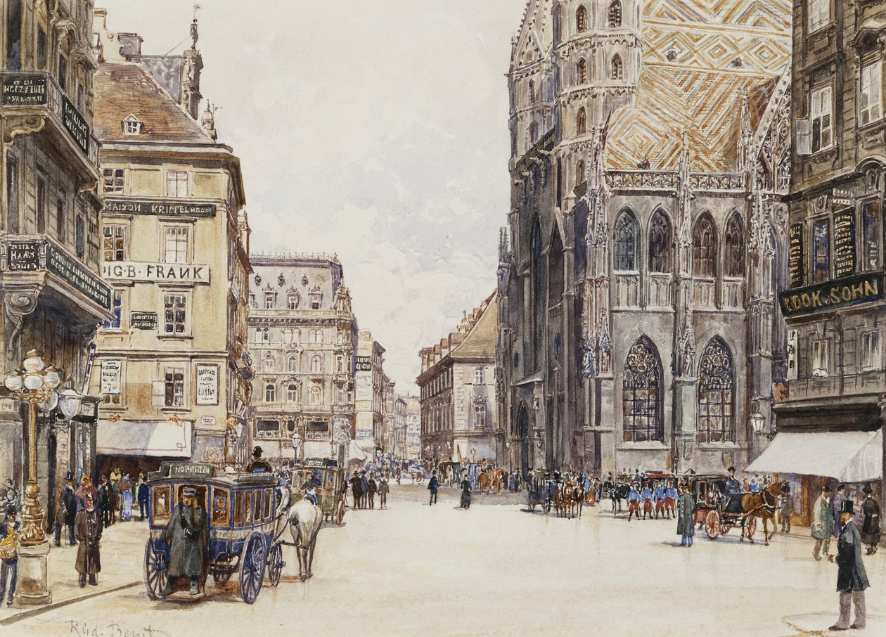 Stephansplatz, Wien von Rudolf Bernt