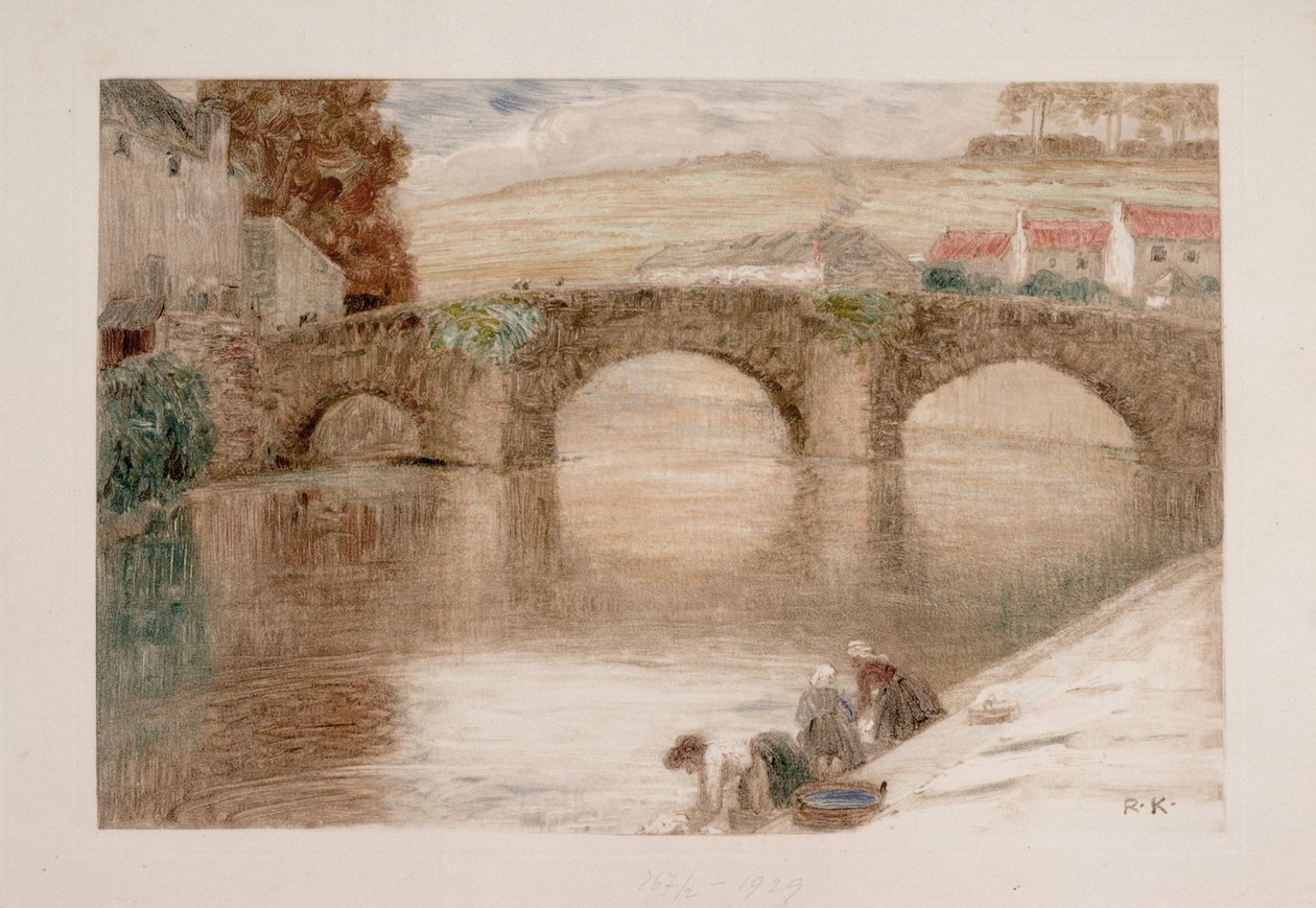 Brücke in Quimperlé I von Rudolf Konopa