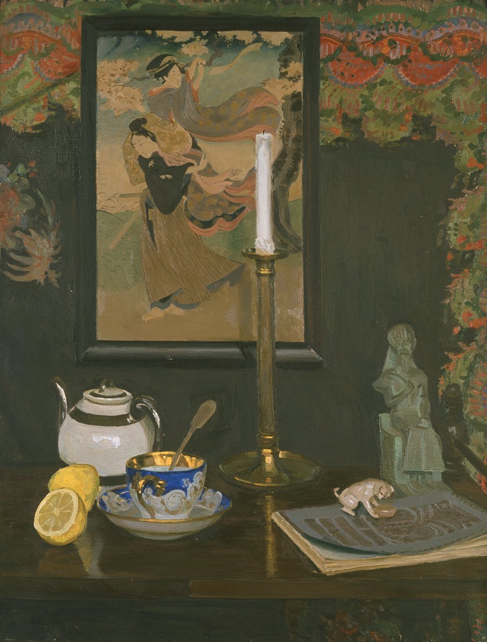 Stillleben mit Kerzenhalter von Rudolf Vejrych