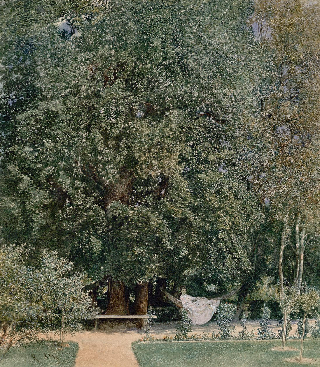 Aus dem Kurpark in Tepliz von Rudolf von Alt