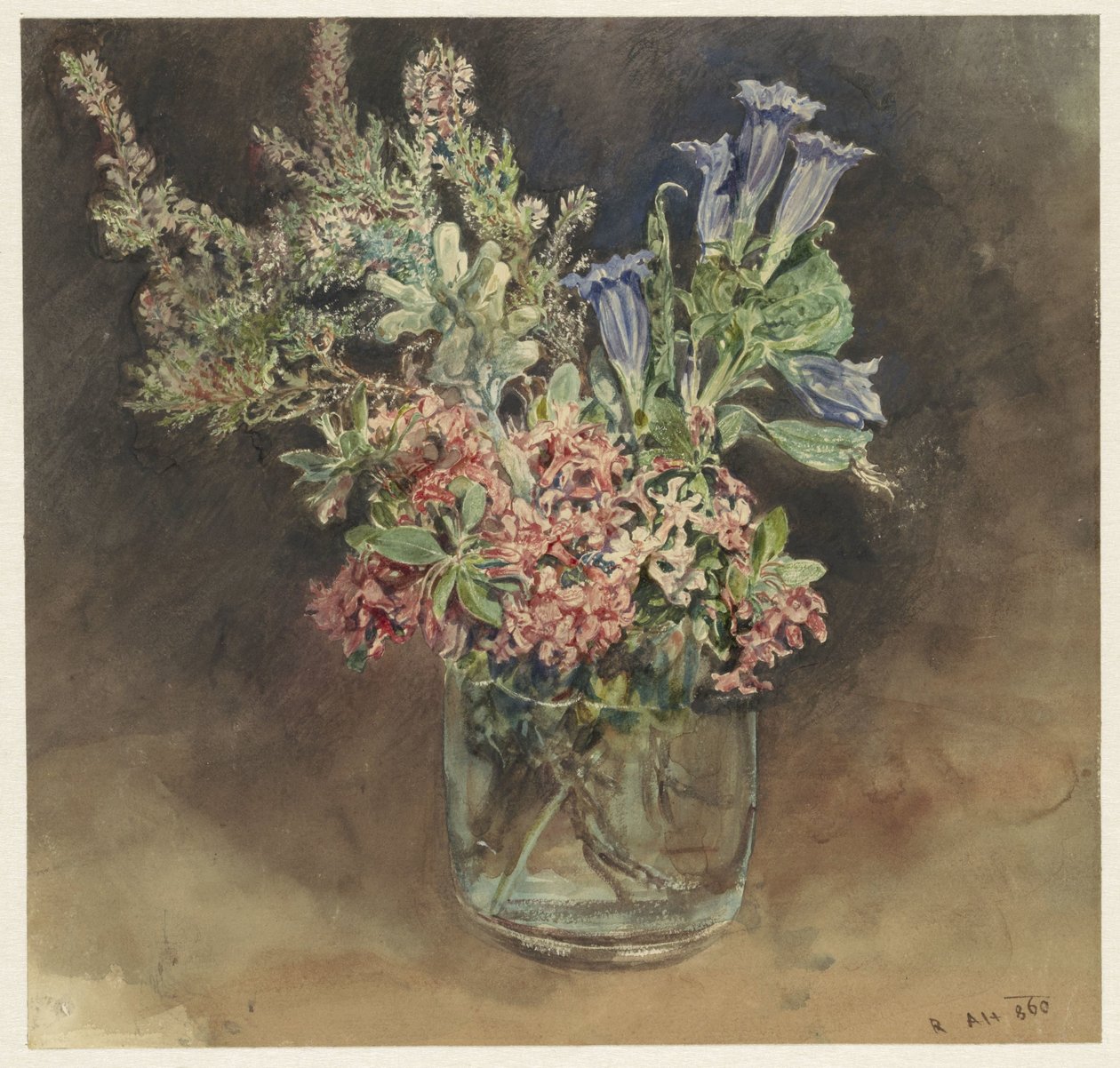 Glas mit Alpenblumen von Rudolf von Alt