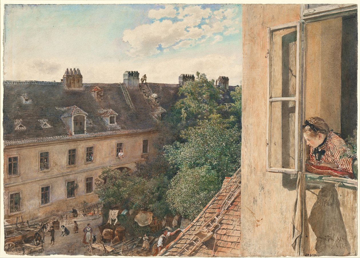 Ansicht der Alservorstadt, 1872 von Rudolf von Alt