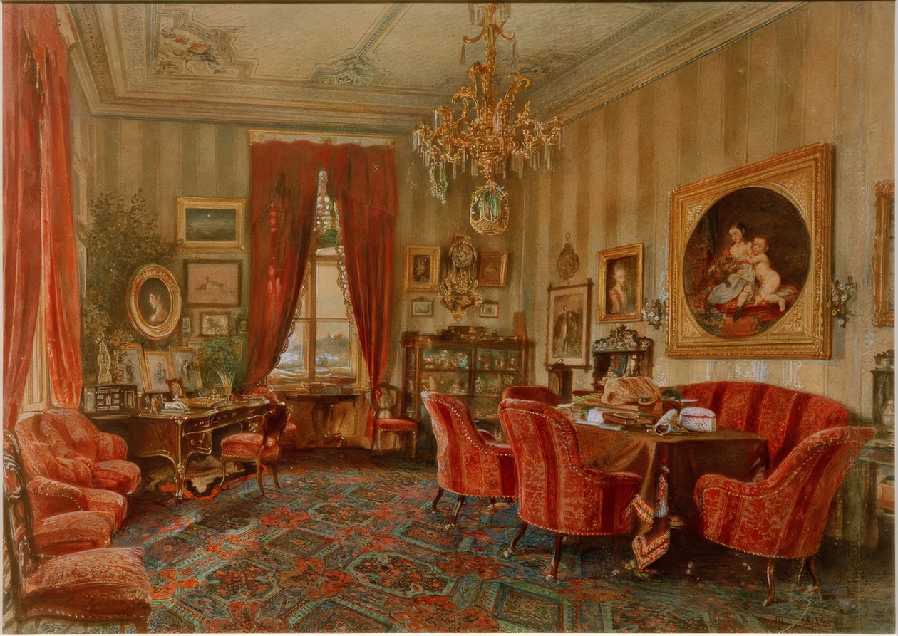 Wiener Salon der Makart-Zeit von Rudolf von Alt