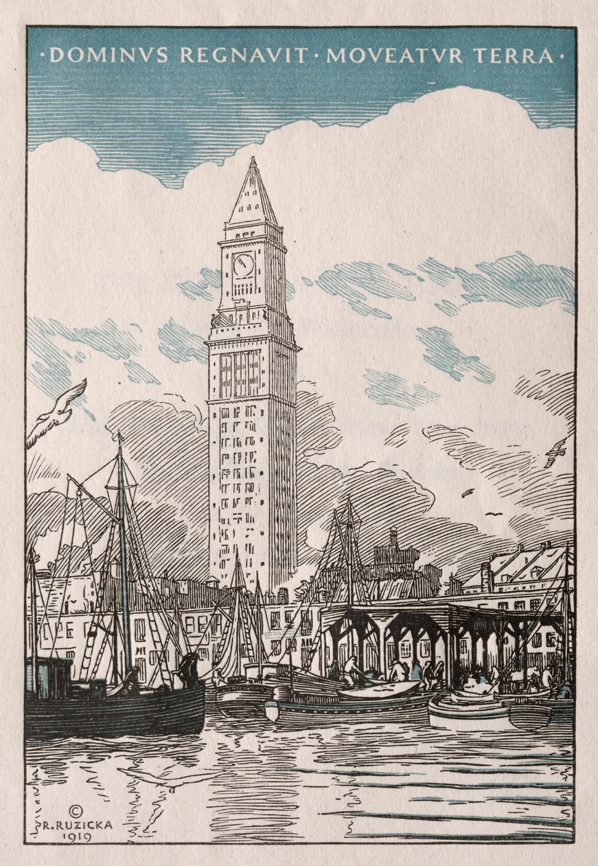 Der Zollhausturm vom Wasser aus von Rudolph Ruzicka
