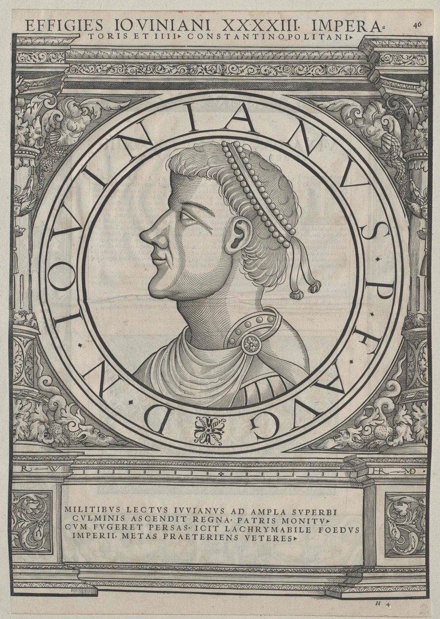 Römischer Kaiser Flavius Jovianus (Druck) von Rudolph Wyssenbach