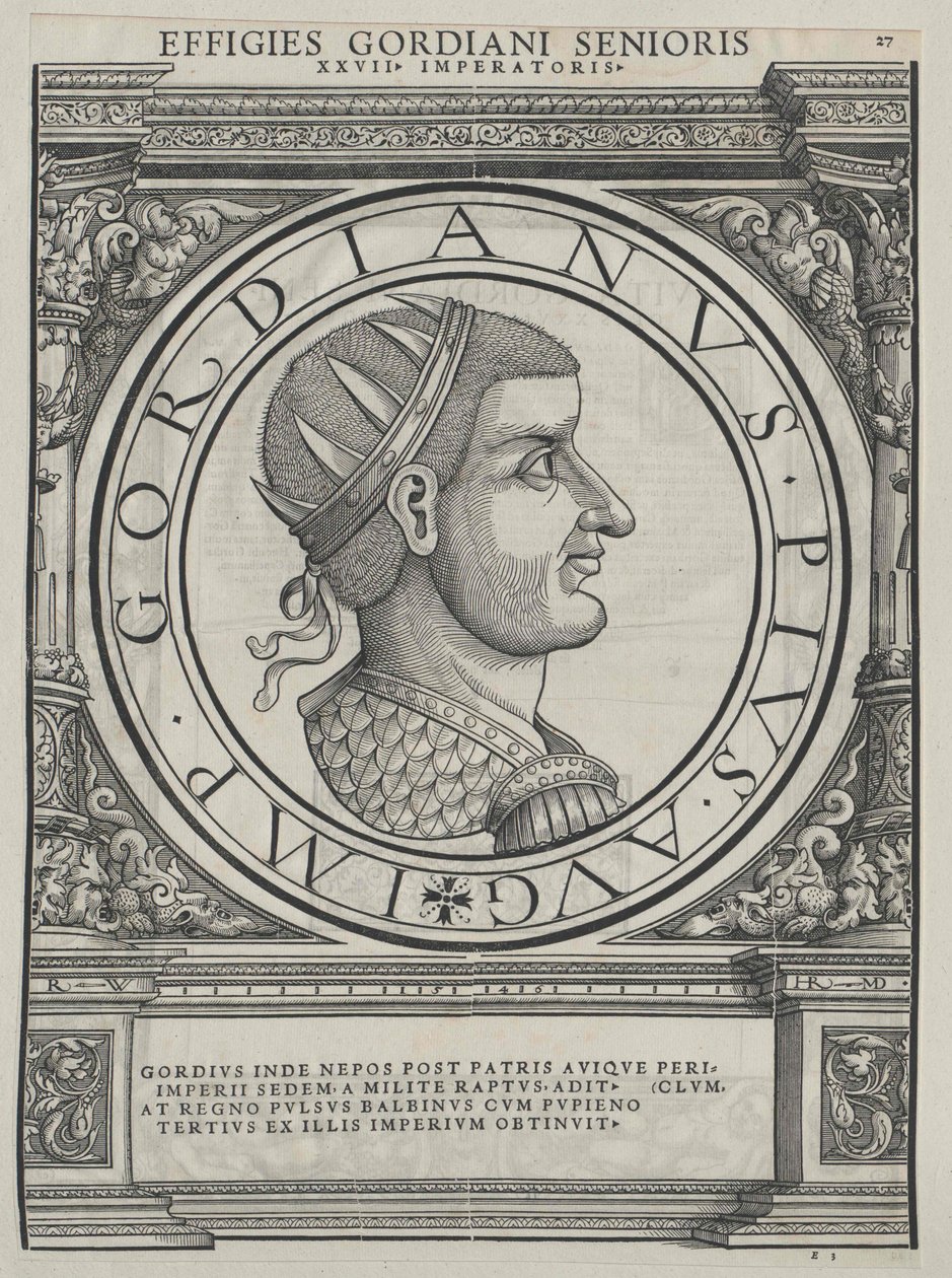 Römischer Kaiser Gordian I. (Druck) von Rudolph Wyssenbach