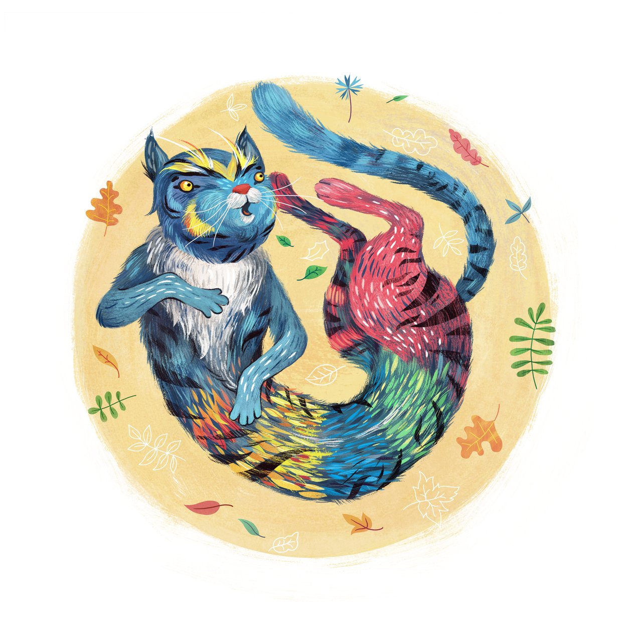 Herbstkatze, 2015 von Runa Anastasiya Rudaya