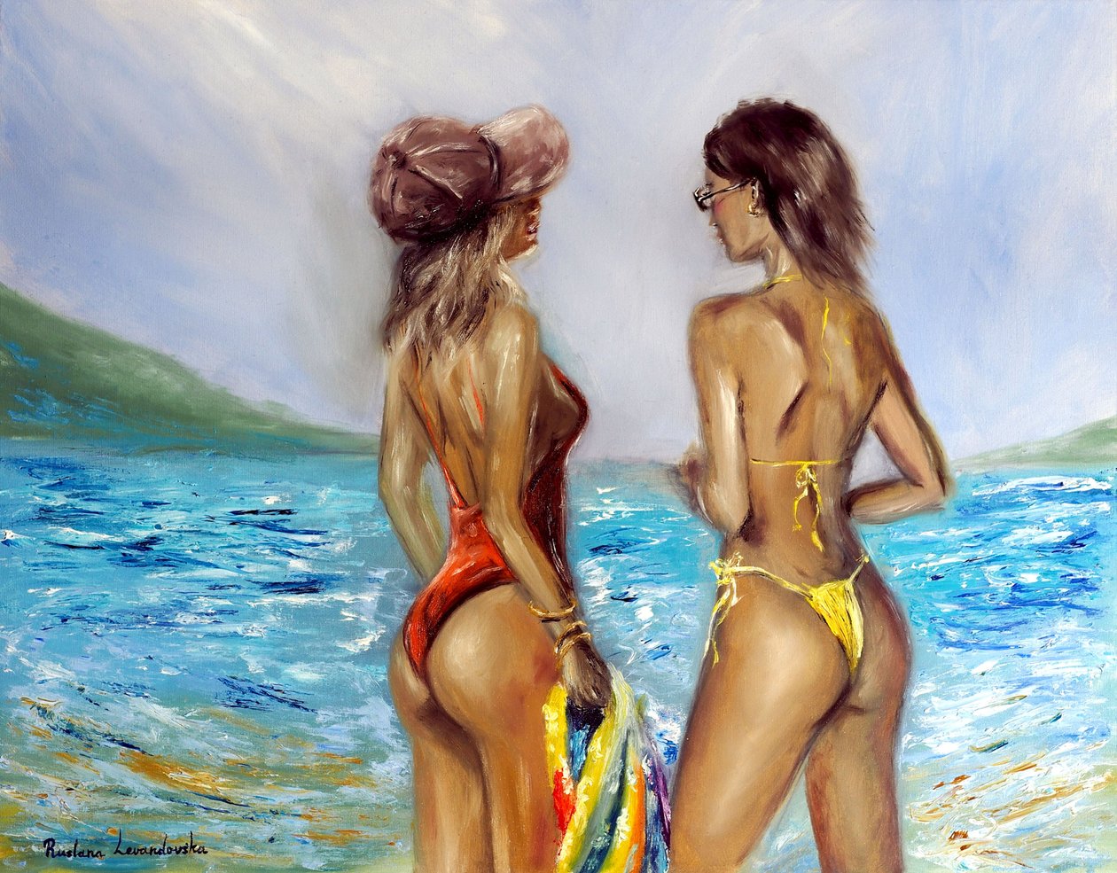 Am Strand, 2022 von Ruslana Levandovska