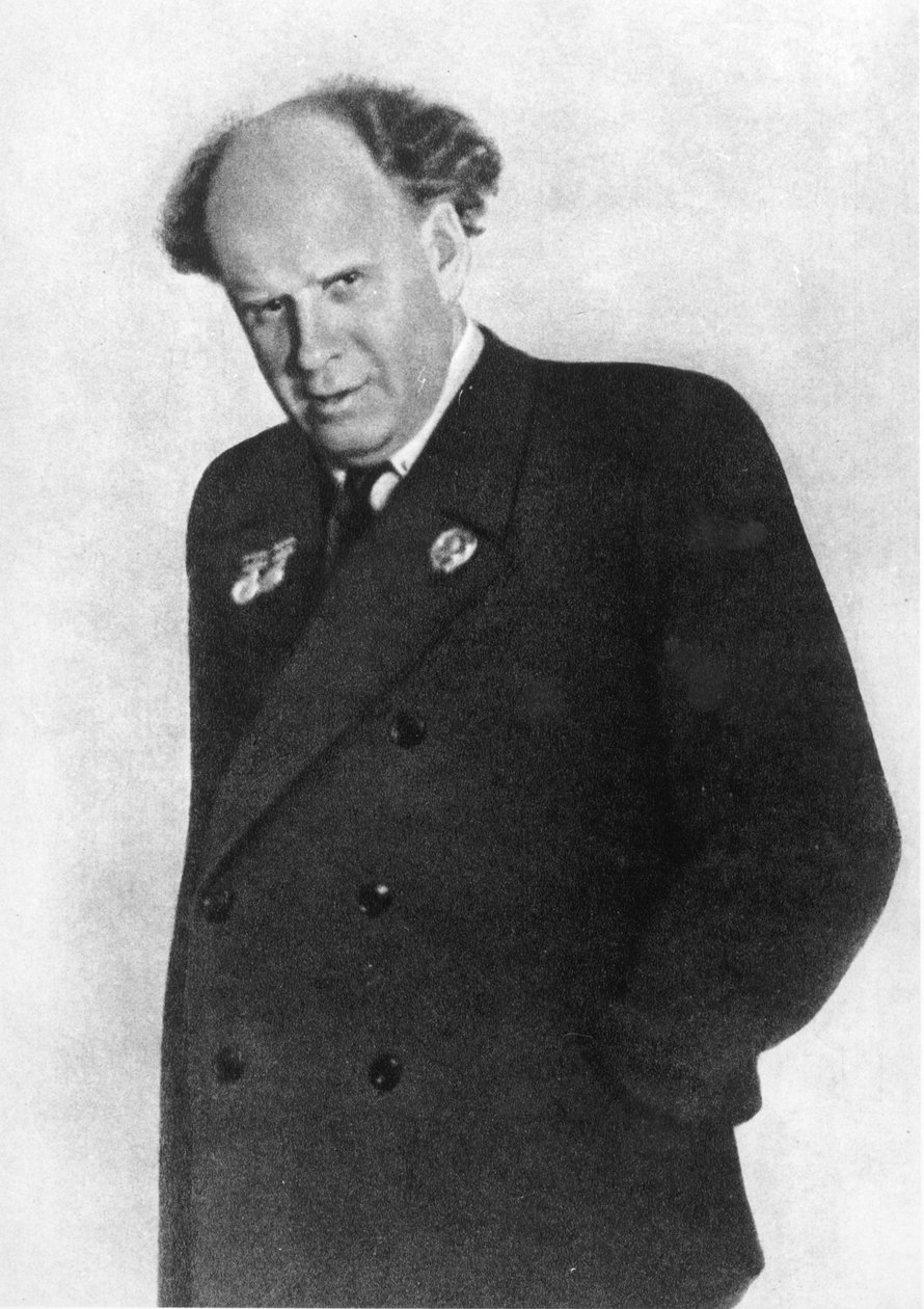 Sergei Eisenstein (1898-1948) ca. 1943, aus Serge Eisenstein, Reflexions dun Cineaste, veröffentlicht in Moskau, 1958 von Russian Photographer