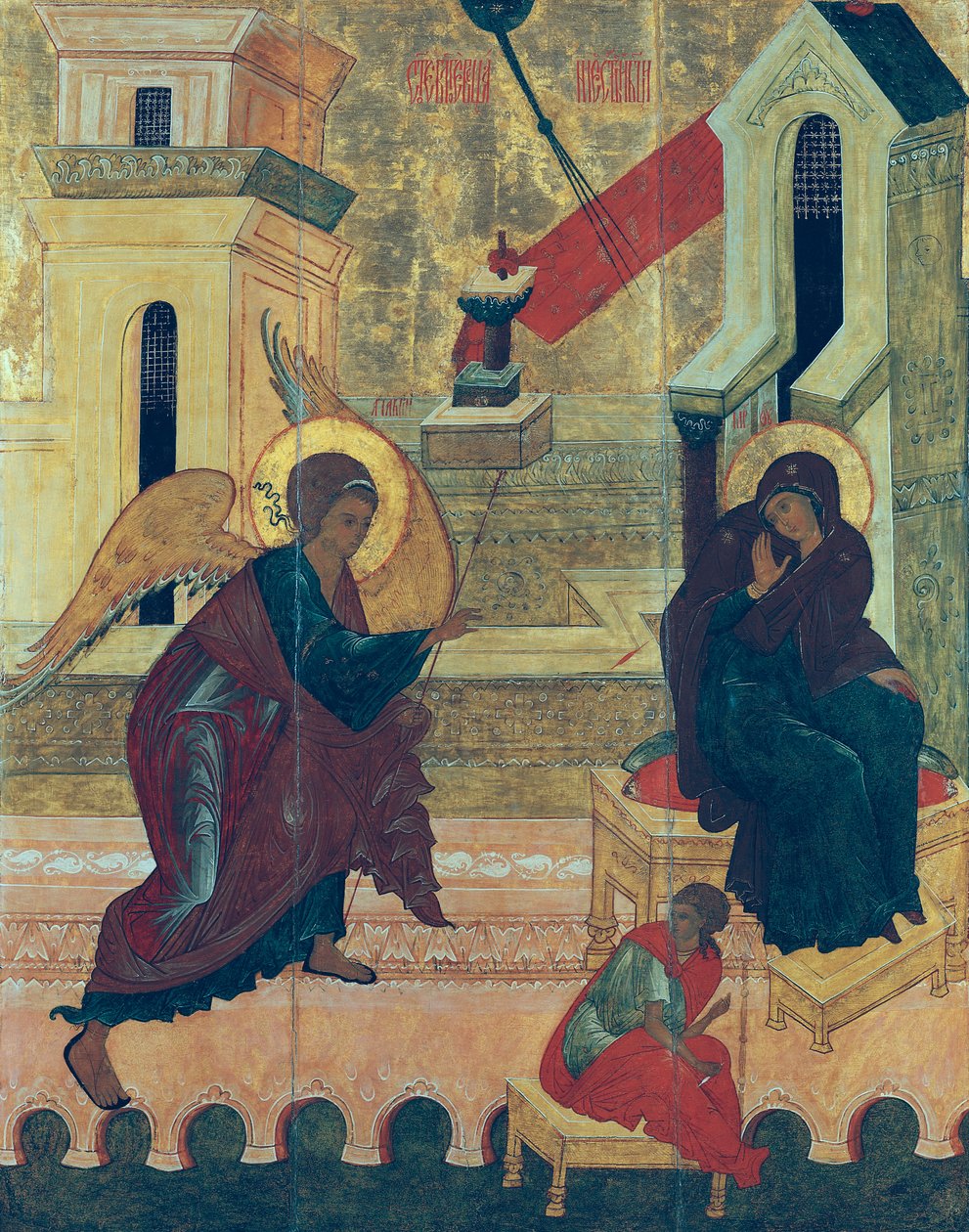 Ikone der Verkündigung (Tempera auf Holz) von Russian School