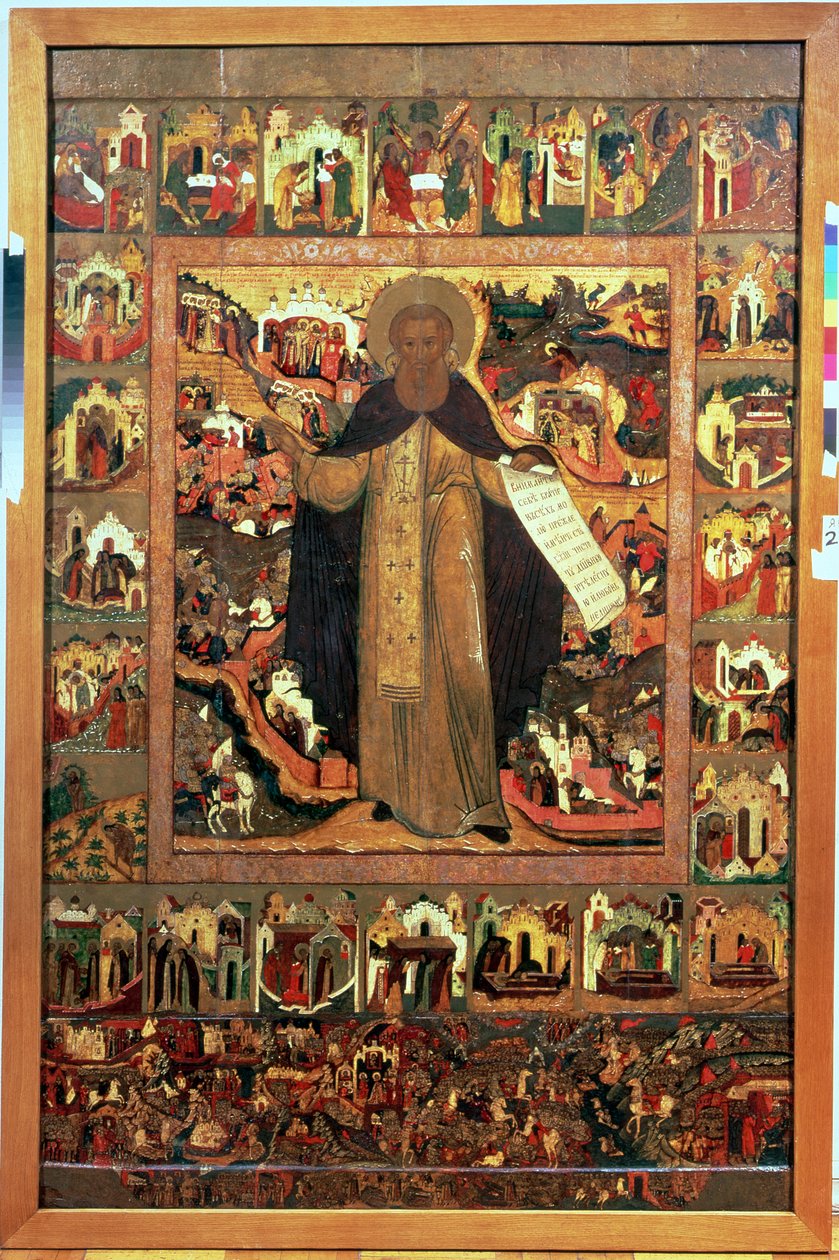 Leben des St. Sergius von Radonesh, 1640er von Russian School