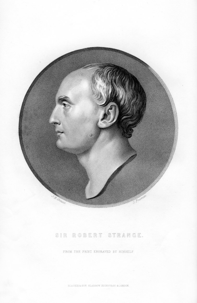 Sir Robert Strange, schottischer Künstler, 1870 von S. Freeman