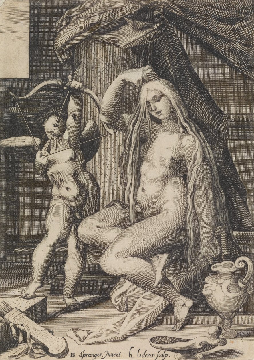Venus und Amor, 1571-1650 von Sadeler