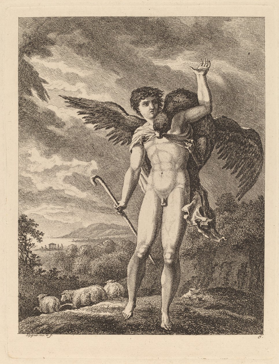 Die Entführung des Ganymed, 1769-71 von Salomon Gessner