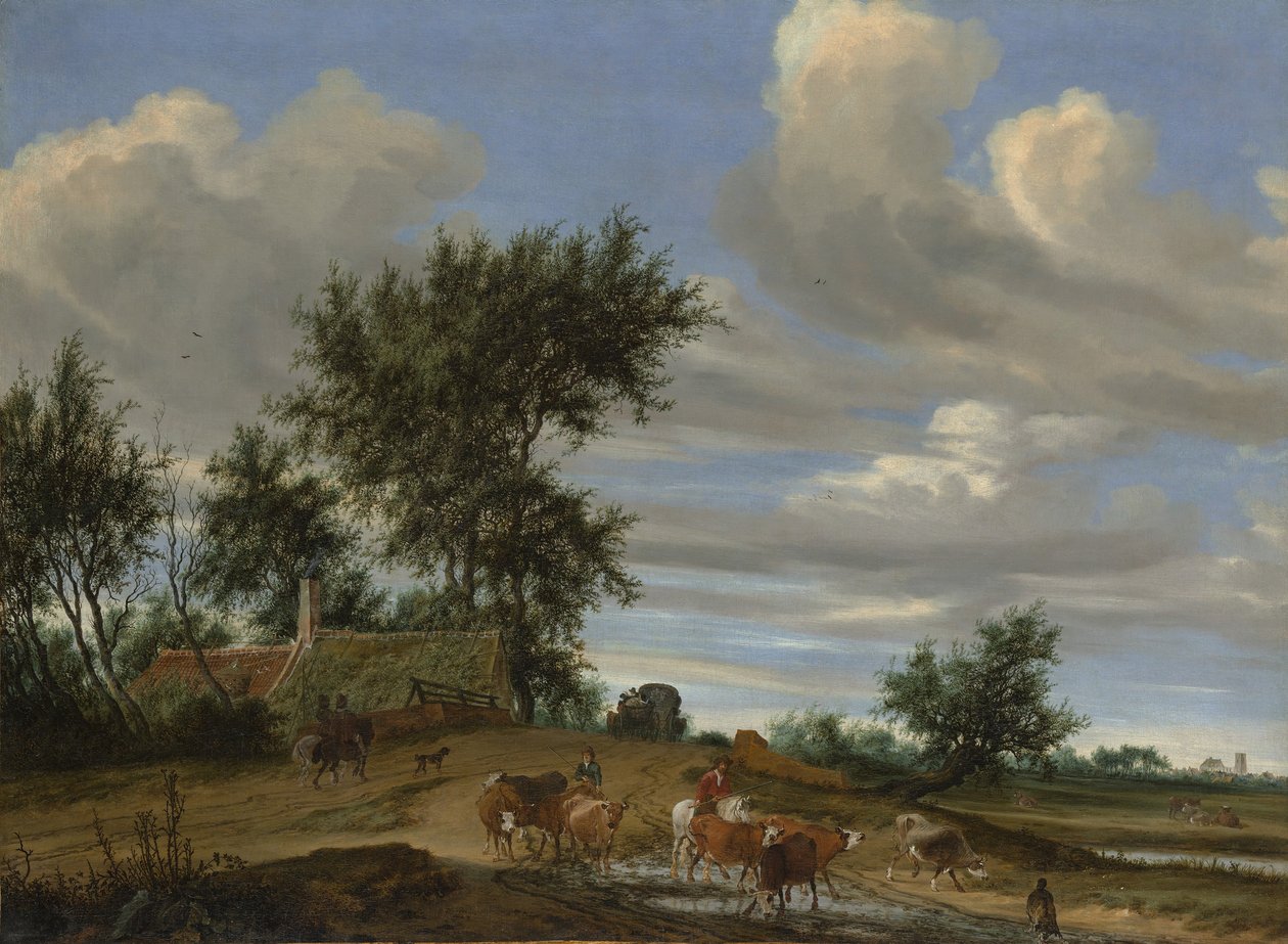 Eine Landstraße, 1648 von Salomon Ruysdael