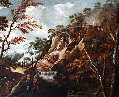 Landschaft mit Figuren von Salvator Rosa