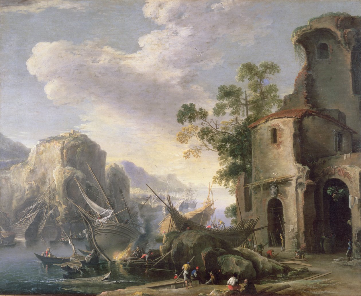 Ansicht einer Bucht von Salvator Rosa