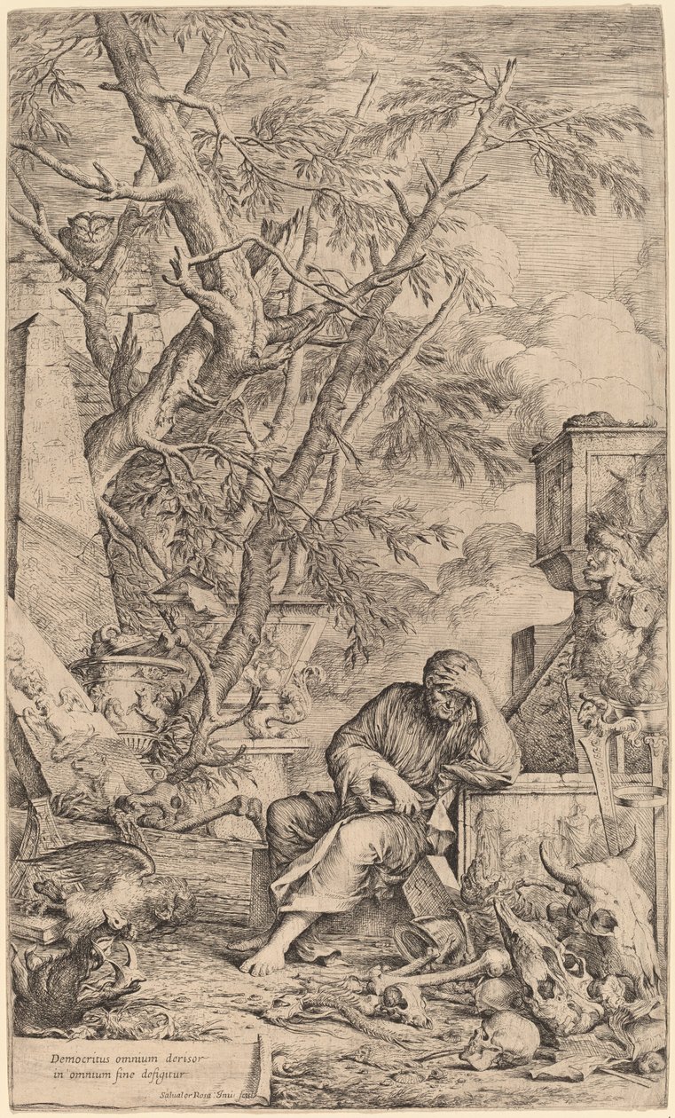 Demokrit in Meditation von Salvator Rosa