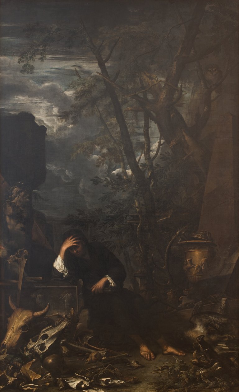 Demokrit in Meditation von Salvator Rosa