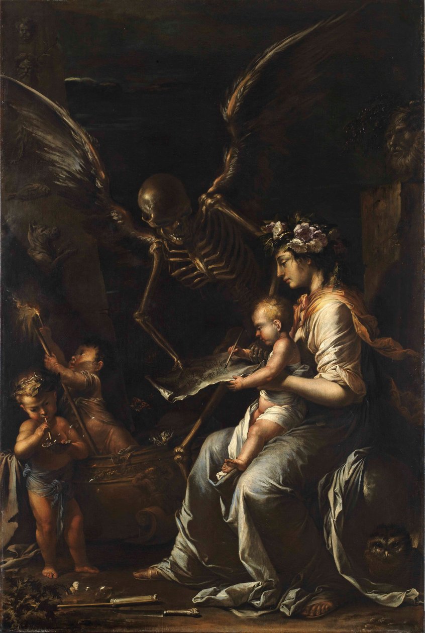 Menschliche Gebrechlichkeit, ca. 1656 von Salvator Rosa