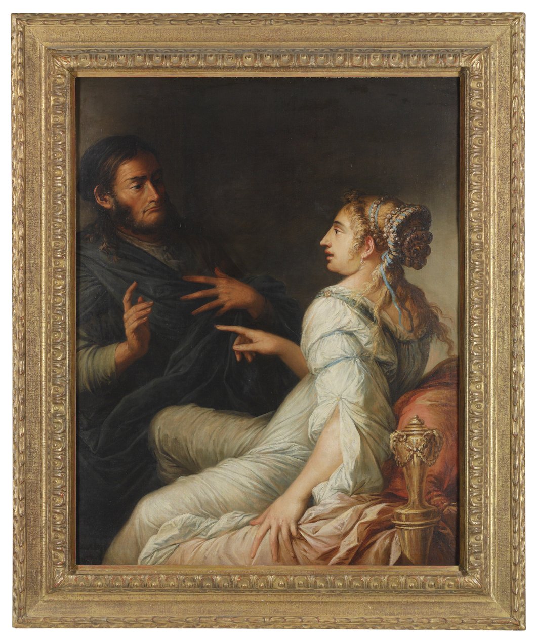 Phryne und Xenokrates von Salvator Rosa