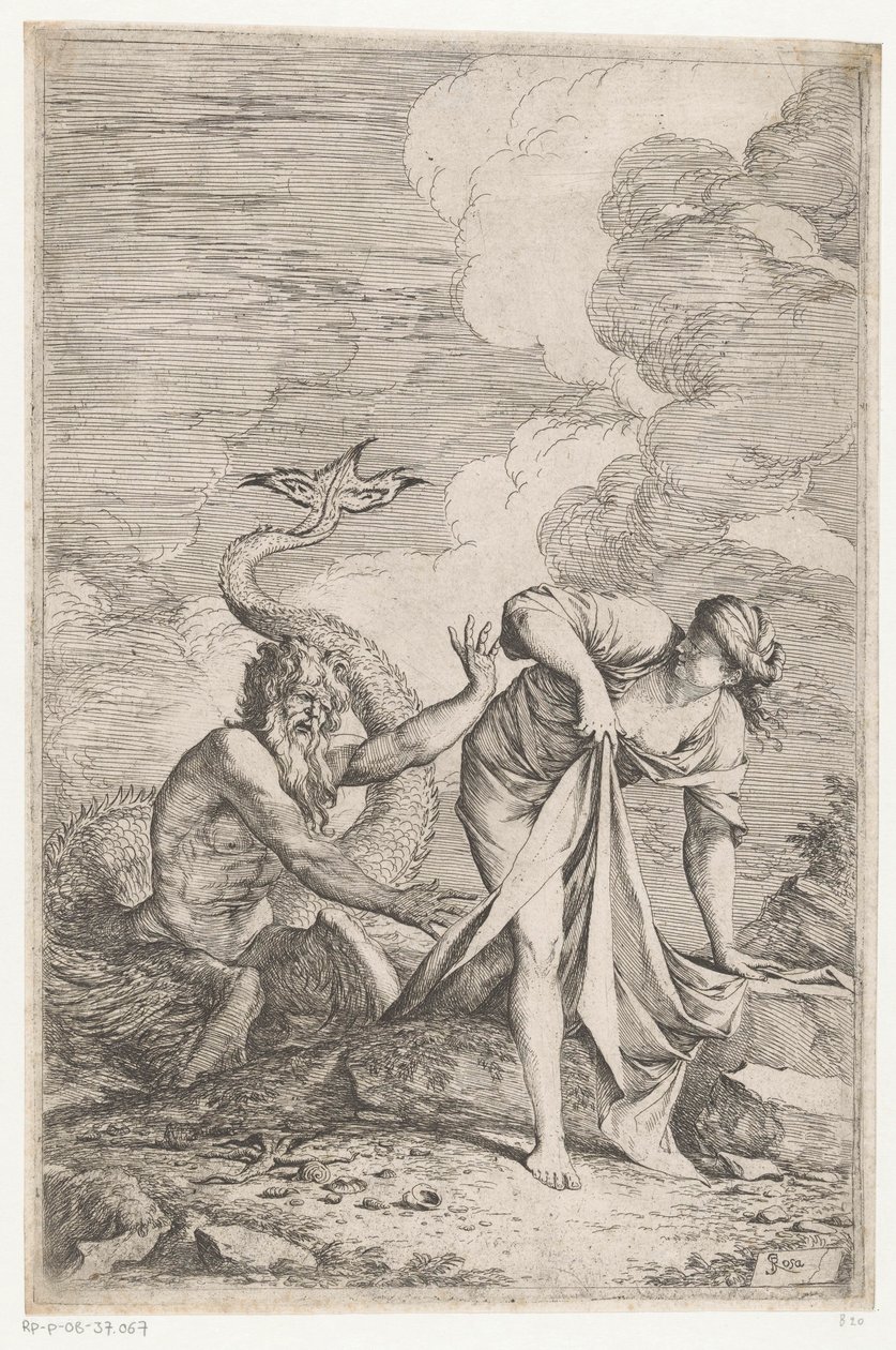 Scylla flieht vor Glaucus von Salvator Rosa
