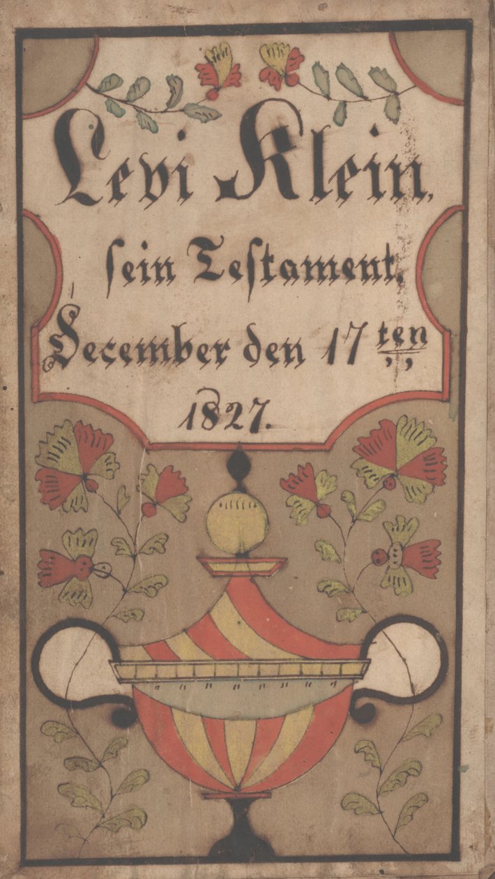 Exlibris für Levi Klein, 1834 von Samuel Bentz