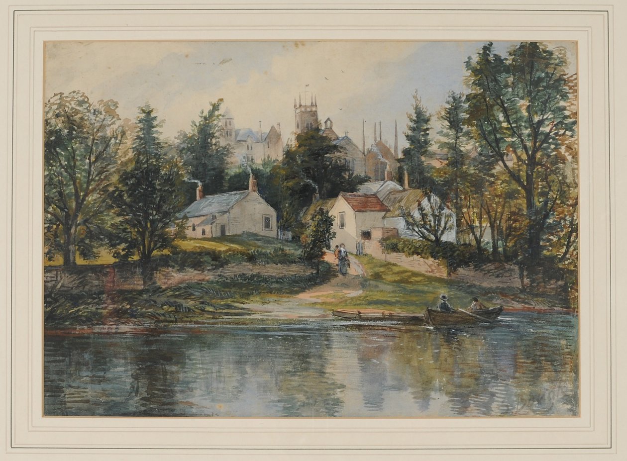 Wetheral Fähre, 1840-43 von Samuel Bough