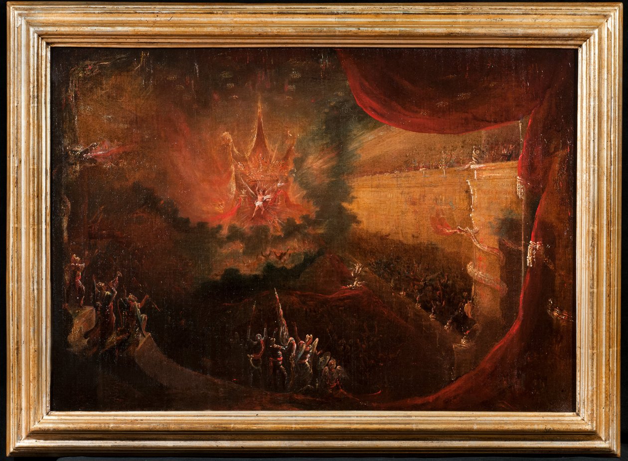 Satan auf dem Thron in der Hölle von Samuel Colman